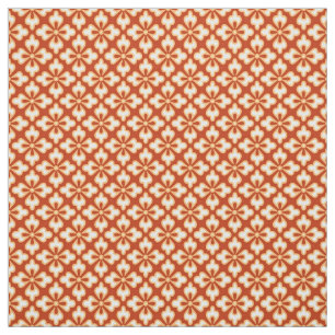 Floral kimono print, mandarin orange fabric