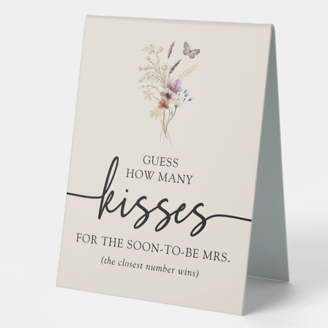 Floral  Kisses Sign (Front)