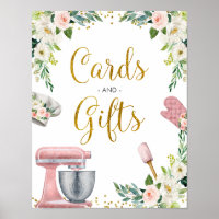 Floral Kitchen Bridal Shower Cards and Gifts