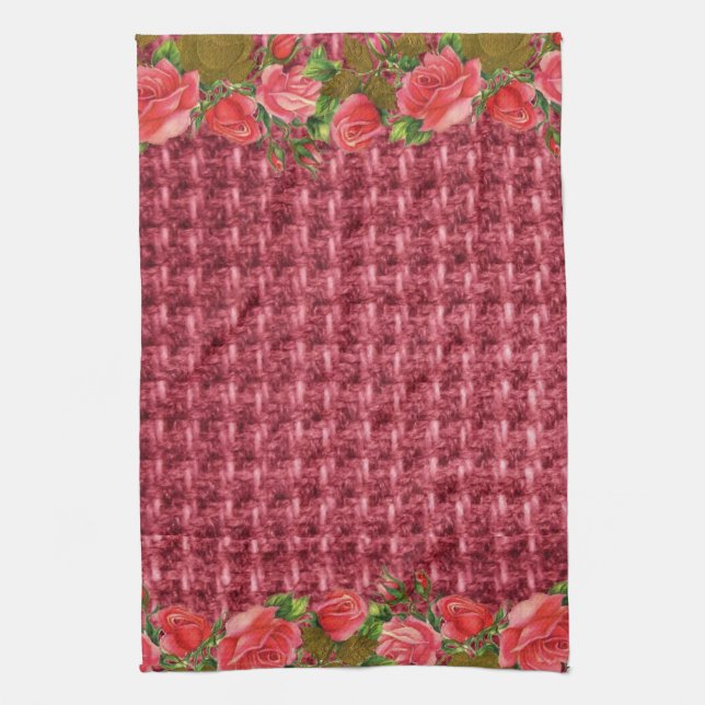 Floral Kitchen Hand Towel (Vertical)