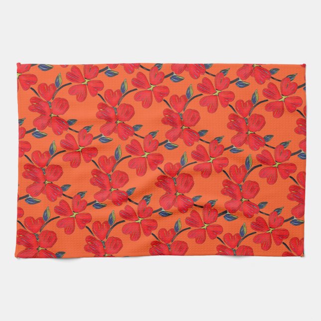 Floral Kitchen Towel (Horizontal)
