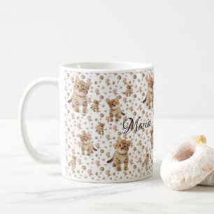 Floral Kitten Mug
