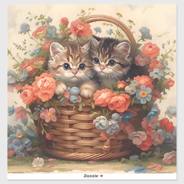 Floral Kittens (Sheet)