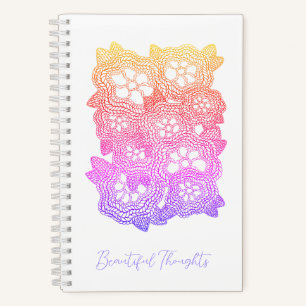 FLORAL KNIT 5.5x8.5 Spiral Notebook + Text