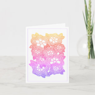 FLORAL KNIT Birthday Note Card 