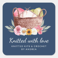 Floral Knitted with Love Handmade Crochet Basket