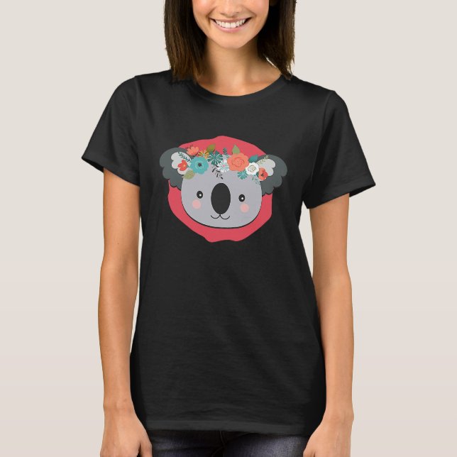 Floral Koala Bear Koala To The Max Baby Koala T-Shirt (Front)
