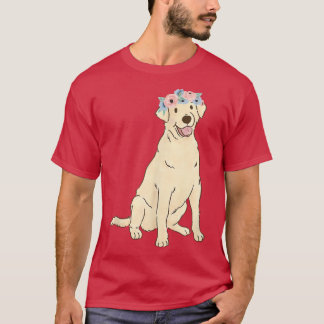 Floral Labrador Retriever Lovers Yellow Lab Dog Mo T-Shirt