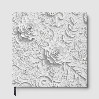 Floral Lace Guest Book