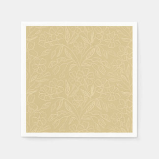 Floral Lace In Yellow Napkin