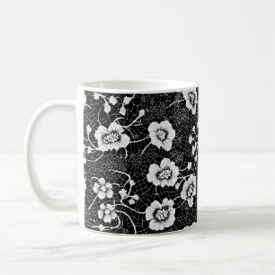 Floral Lace Intricate Pattern Coffee Mug