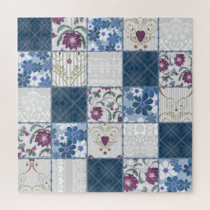 Floral Lace: Patchwork Seamless Background. Jigsaw Puzzle