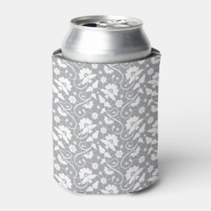 Floral Lace Pattern Can Cooler