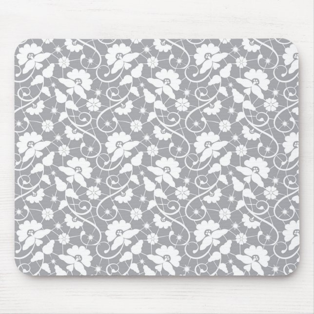 Floral Lace Pattern Mouse Mat (Front)