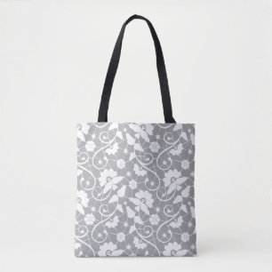 Floral Lace Pattern Tote Bag