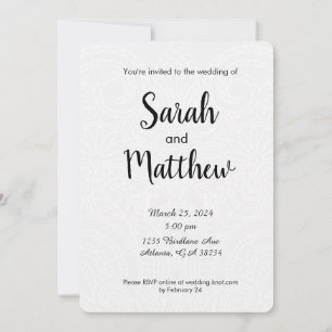 Floral Lace Wedding Invitation