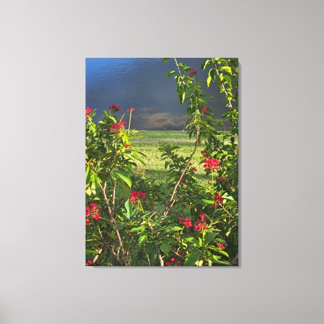 Floral Lake view Canvas Print (Front)
