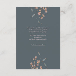 Floral Lamentation Sympathy Thank You Card