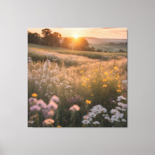 Floral Landscape Canvas Print