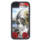 Floral landscape skull