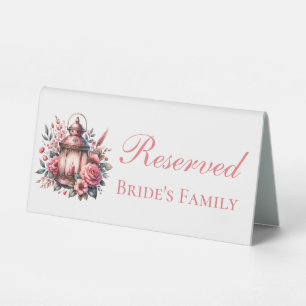 Floral Lantern Pink Country Reserved Wedding