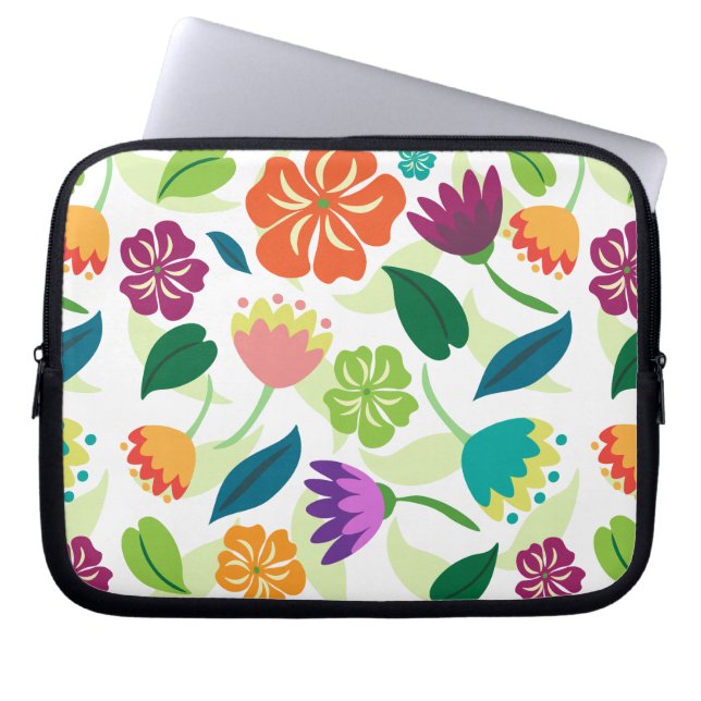 Floral  laptop sleeve (Front)