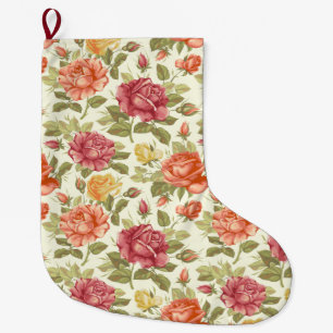 Floral Large Christmas Stocking