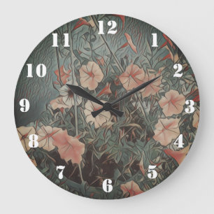 Floral Large Clock