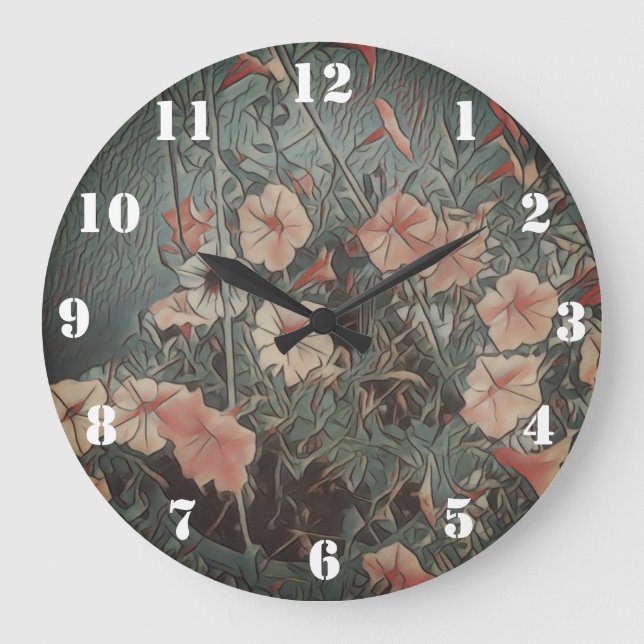 Floral Large Clock (Front)