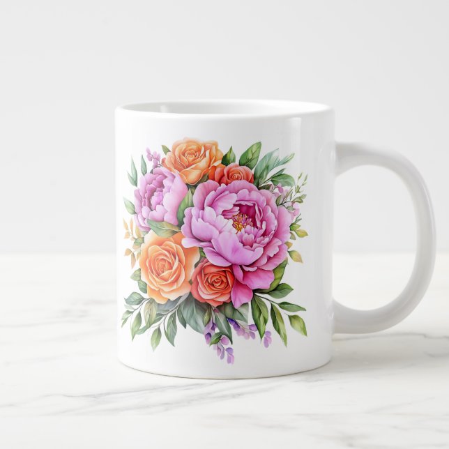 Floral  large coffee mug (Right)
