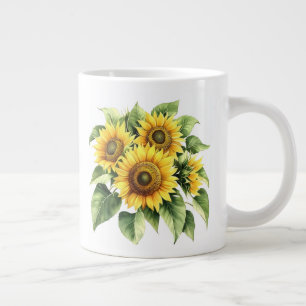 Floral large coffee mug