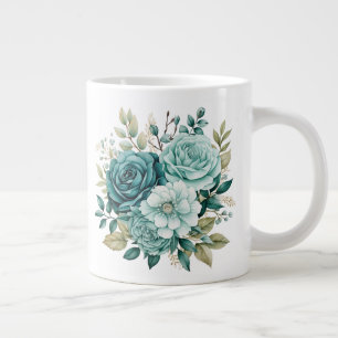Floral large coffee mug