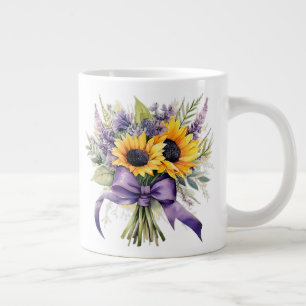 Floral large coffee mug