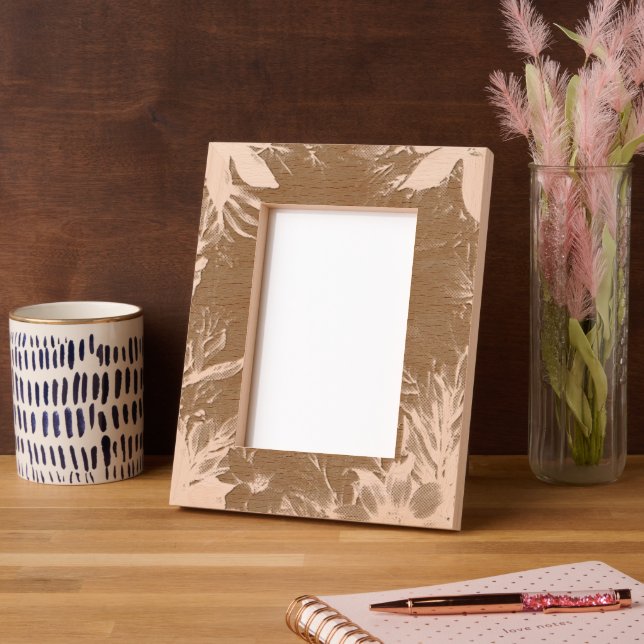 Floral Laser etched personalised frame (Left)