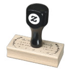 Floral Laurels Personalised Address Rubber Stamp