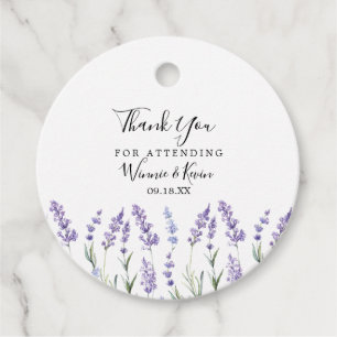 Floral Lavender Favour Tags