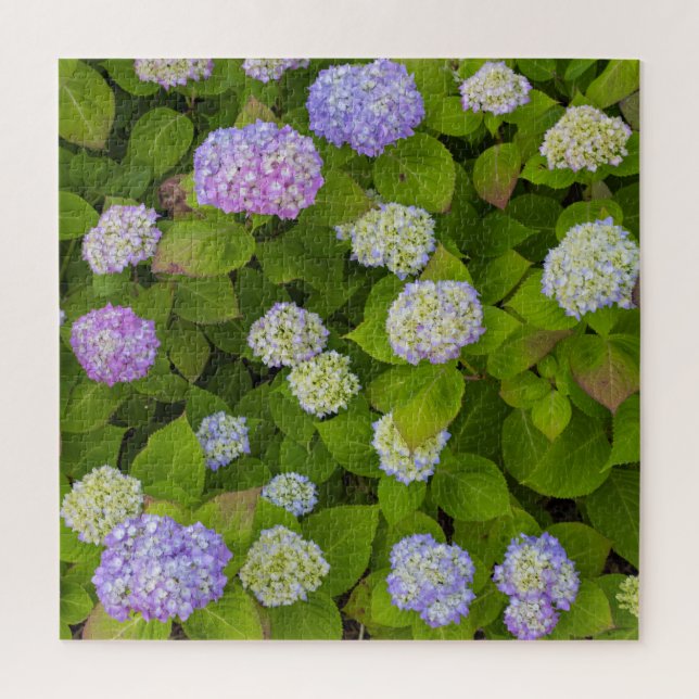 Floral Lavender Hydrangea Summer Photography Jigsaw Puzzle (Vertical)