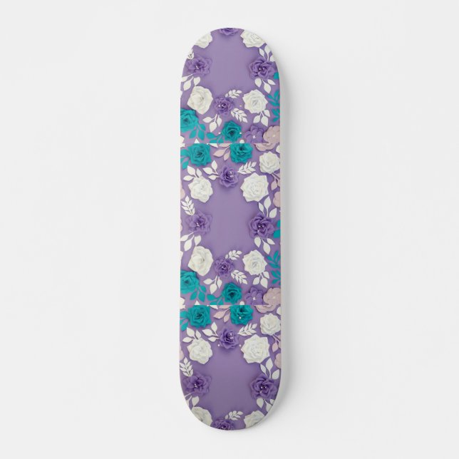 Floral Lavender Skateboard (Front)