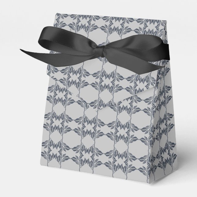 Floral Leaf Design Favour Box (Front Side)