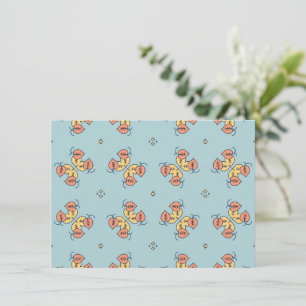 floral leaf motifs grouping pattern design invitation