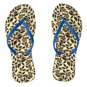 Floral Leaves Pattern-47466 Flip Flops