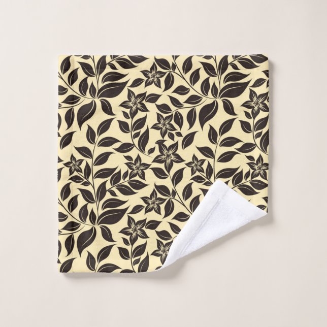 Floral Leaves Pattern-47566 Wash Cloth (Wash Cloth)