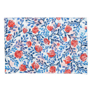Floral Leaves: Seamless Nature Pattern Pillowcase