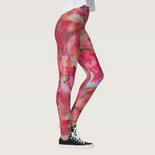 FLORAL LEGGINGS BY ARTIST PAULA REILLY.