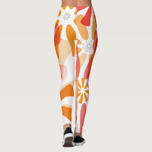 Floral Leggings with Flare