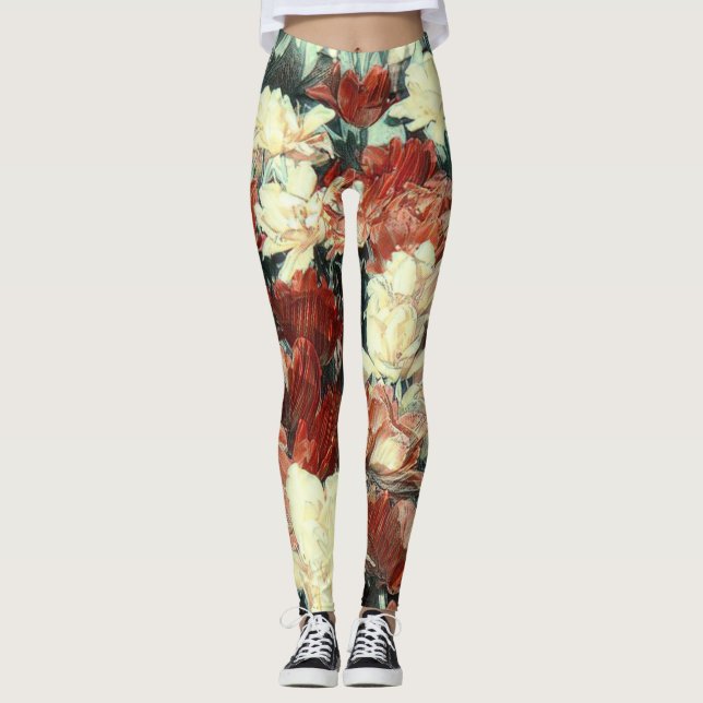 Floral Leggings with Illusion Effect (Front)