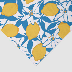 Floral Lemon Sketch Hand Drawn - Tissue Paper