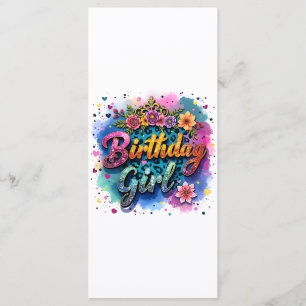 Floral Leopard Birthday Girl Menu