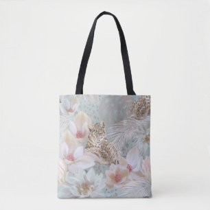 Floral Leopard Fashion Tote Bag