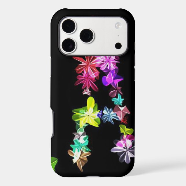 Floral Letter A Art Print (Back)